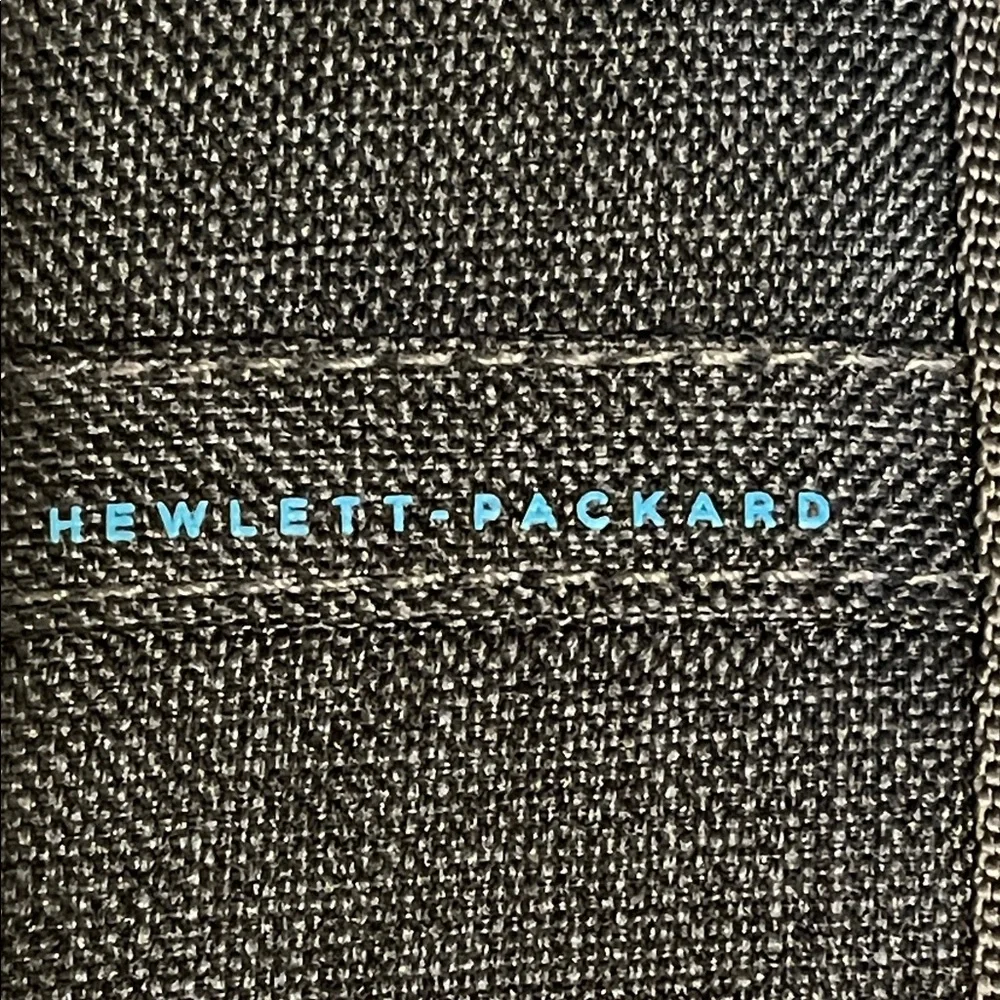 HP Dark Gray Laptop Bag with Blue Accents